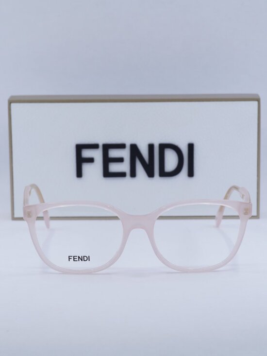 Fendi FE50059I 072 Round Eyeglasses - Milky Pink 55mm main image 8